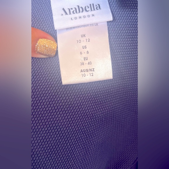 NWOT ARABELLA SWIMWEAR LARGE NAVY BLUE BIKINI BOTTOM - Picture 2 of 3